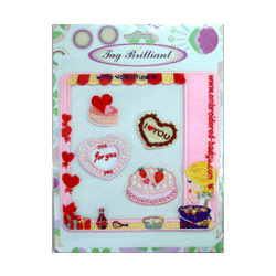 100% Lovely Embroidered Sticker Packages
