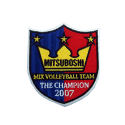 100% volleyball team embroidered patch