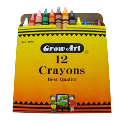 12pcs regular crayons 