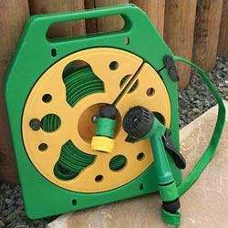 15m Flat Hose With Reel And 7 Dial Funcation Hose Nozzles, Yuyao Gaozhan  Garden Tools Co., Ltd.