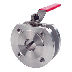 1pc wafer type flanged ball valve 