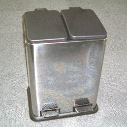 2 compartment pedal bin