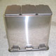 3 compartment pedal bins 