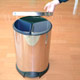 3 compartment round pedal bin 