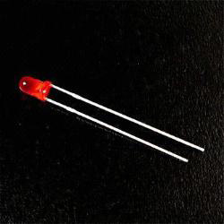 3mm round red diffused led 