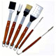 5pc rosewood handle bbq tool sets 