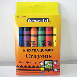 6 pcs extra jumbo crayons 