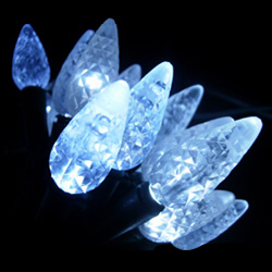 60l white faceted led c6 lights