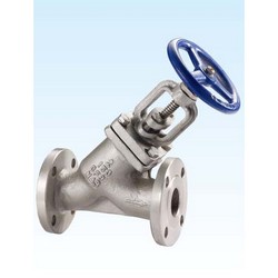 CAST STAINLESS STEEL Y TYPE GLOBE VALVE 