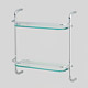 double glass towel shelves 