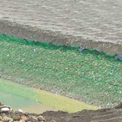 hydralic geotextile hillside dike construction