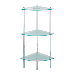 triple triangular glass shelves 