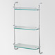 triple glass towel shelves 