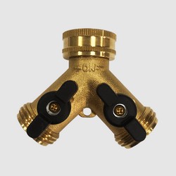 Y-Brass-Dual-Shut-Off-Garden-Hose-Connector