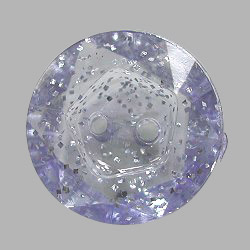 acrylic button with silver gliter 
