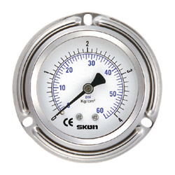 all stainless steel filled pressure gauges