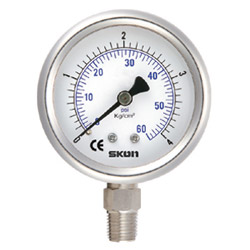 all stainless steel filled pressure gauges