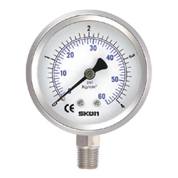 all stainless steel filled pressure gauges 