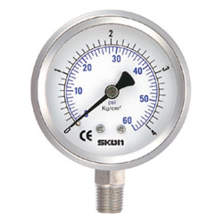 all stainless steel filled pressure gauges 