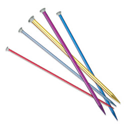 aluminum single pointed knitting needles