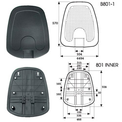 back covers (office chair components) 