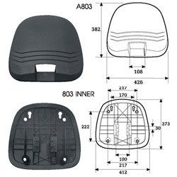 back covers (office chair components) 