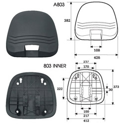 back covers (office chair components)