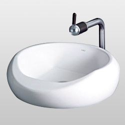 supported wash basins with faucet