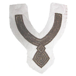 beaded collar motif mesh 
