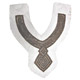 beaded collar motif mesh 