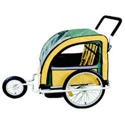 bicycle trailer, bicycle stroller.