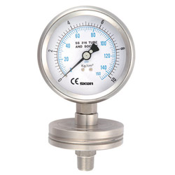 bottom flange pressure gauges