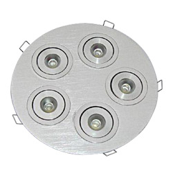 brushed aluminum round led downlights 