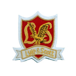 bullion wire embroidered badge