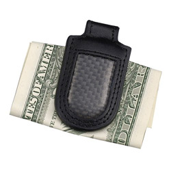 Carbon Leather Bill Clips