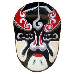 Chinese Opera Embroidered Patch With PVC Backgrounds