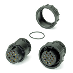 circular connector soldes molded cable type 