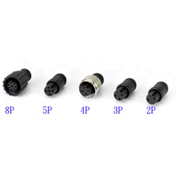 circular connector soldes molded cable type 