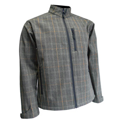 classic fasion check soft shell jacket 