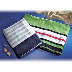 cotton stripe terry beach towels 