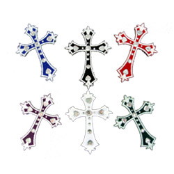 cross embroidered stickers