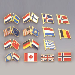 cross flag pins