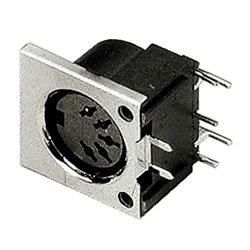 din connector horizontal socket pcb type 