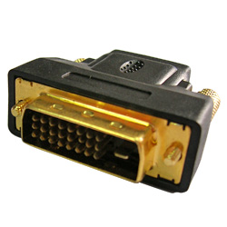 dvi male and hdmi male adapters with gold plated connector