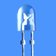 elliptical wide angle type blue led lamps 
