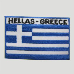 emboridered greece flag