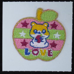 embroidered apple sticker 