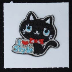 embroidered cat sticker