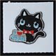 embroidered cat sticker 