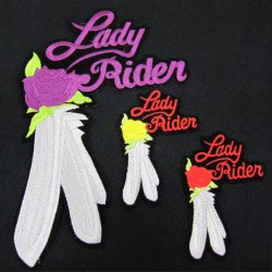 Embroidered Lady Rider Emblems